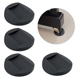 4 PCS Furniture Caster Cups, Furniture Coasters Anti-Sliding Rubber Feet Protector Pads Wooden Floor Protectors Bed Sofa Chair Leg Wheel Stoppers Anti-Slip Pad