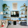 Gold Industrial Wall Mount Iron Pipe Shelf Bracket,DIY Open Bookshelf,Storage