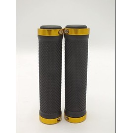 Gold Lock On Grips Mountain Bike Off Road BMX No Flange