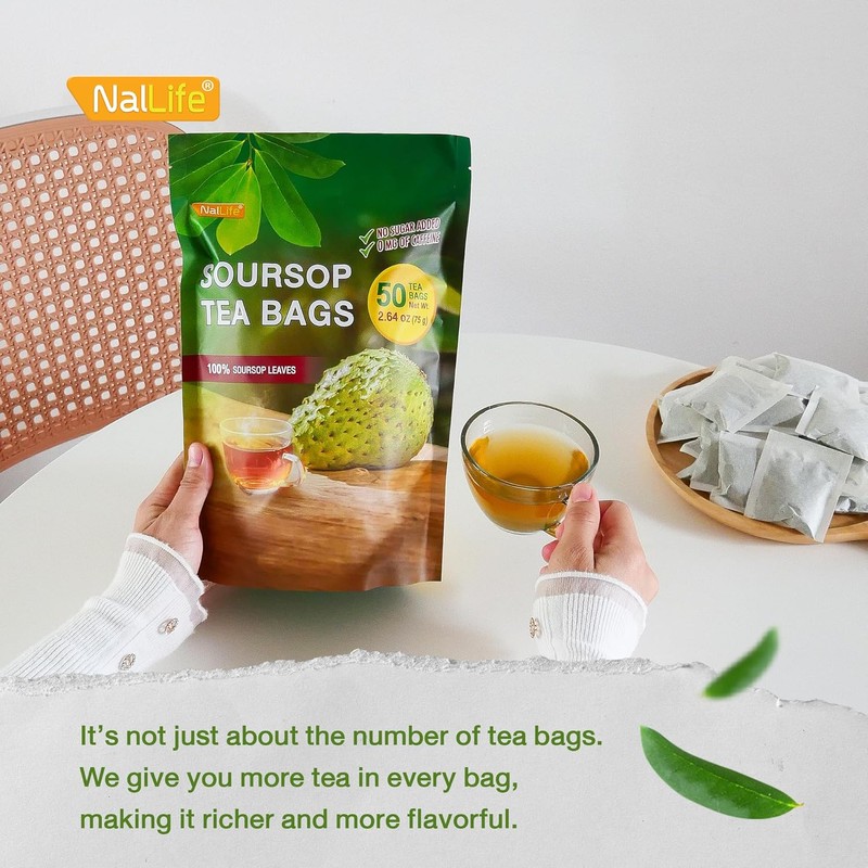 NalLife Soursop Tea Bags 50 Count Tea from 100% Soursop