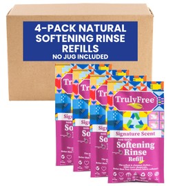 Truly Free Signature Scent Softening Rinse, Natural Fabric Softener - Plant-Based, Non-Toxic, Safe for Babies & Kids, 200 Loads (w/o Jug)