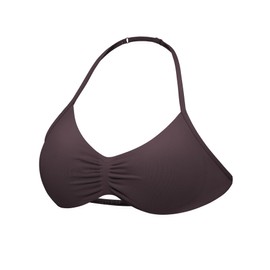 YEOREO SoftHue Impact Strappy Halter Bra for Sports Intensify Women Workout Backless Padded Gym Yoga Bra Coffee S