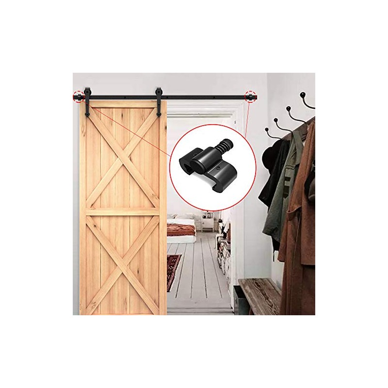 Sliding Barn Door Stopper Rail Stop for Single or Double