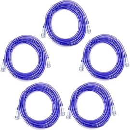 ResOne 5pk 50Ft Oxygen Supply Tubing, Crush Resistant, Standard Connectors for Nasal Cannulas, Cannula Nasal Tubing, Oxygen Concentrator - Purple