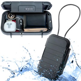 MERSHEART Key Box, Handbag Safe, Small Size, With Keys, Storage Box, Security Box, Valuables Box, Mini Safe, Wall Hanging, Dial Lock, Waterproof
