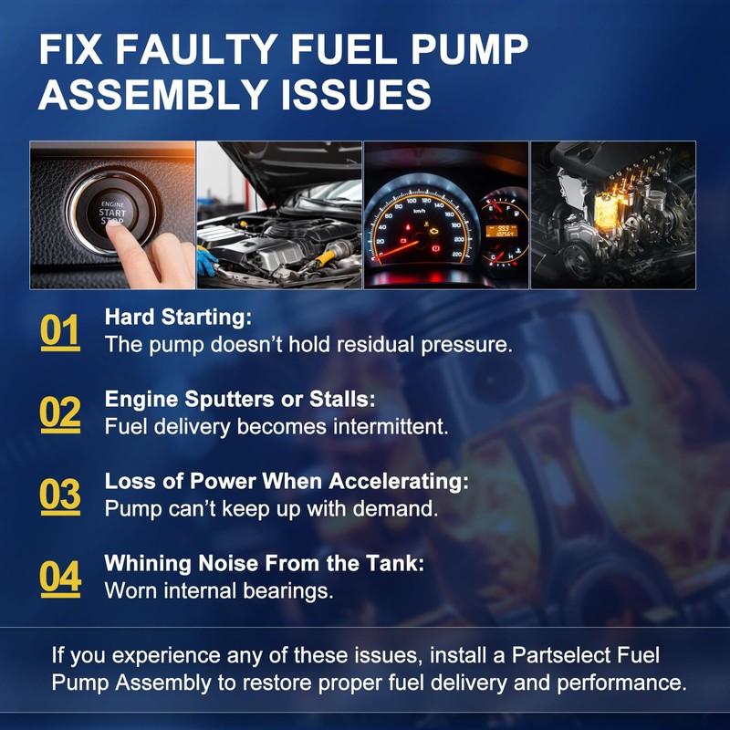 Partselect Electric Fuel Pump Module Assembly with Sending Unit Replacement