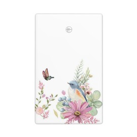 Butterfly Flower Single Blank Wall Plate 1 Gang Decorative Light Switch Cover Faceplate Bedroom Farmhouse Kitchen Bathroom 4.50" x 2.76"