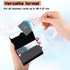 Waylipun Business Card Holder, Professional PU Leather & Stainless Steel