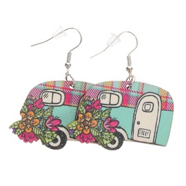 SHOWERORO Cute Cartoon Rv Dangle Earrings for Boy Girl Unique Pendant Jewelry for Holiday Dress-up Fun Accessories for for Parties and Festivals