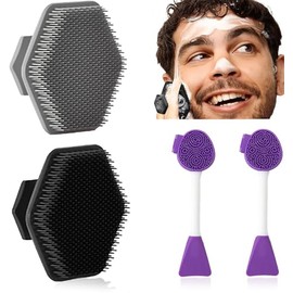 Lumbor37 Silicone Scrubber 4 Pcs, Cepillo Facial de Silicona | 2 Cepillos para Nariz 2 Almohadillas para Cepillo de Limpieza Facial , Cepillo Facial L