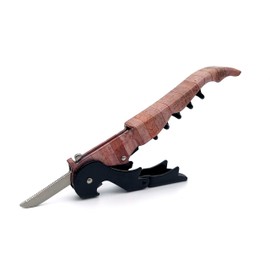 Pulltap's Genuine Wood 900 Collection Corkscrew Wine Key Bottle Opener (Wood Black)