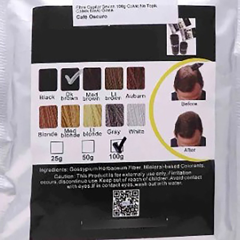 Hair Building Fibers 100g Electrostatic Adsorption Easy to Use Portable