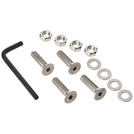 AHC 10mm Countersunk Bolts M10 x 40mm (Including Head) A2 Stainless Steel Socket/Allen Head Csk Bolt/Screws (4 Pack) Free Washers Nuts and Hex Key