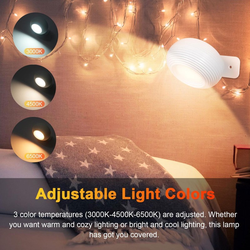 LED Cordless Desk Lamp Metal 360 Degree Rotatable Magnetic Wall