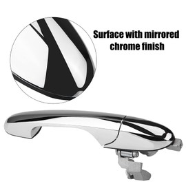 Akozon Left Door Handle - Pull Handle L Shape Aluminium Silver Brushed Chrome Fashion Brushed Passenger Side 1pc, Brushed silver, Fashionable