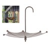 Umbrella Shaped Bird Trough Metal Hanging Bird Feeder Tray Metal