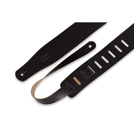 Levy's Leathers 2 1/2" Leather Guitar Strap - Adjustable from 38" to 51"; Black (M26-BLK)