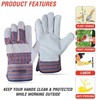 Foriox International Split Leather Work Gloves, 1, 3, 5 Pairs