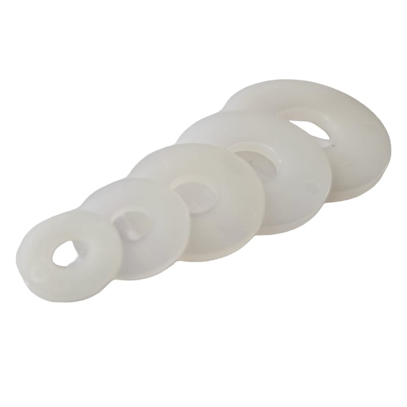 M8 X 25mm Nylon White Penny Washers Fender Repair Washer