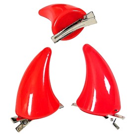 KarnevalsTeufel Devil Horn with Hair Clip Devil Satan Devil 1 Pair One Size