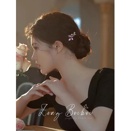 2 Pcs Butterfly Diamond Hair Clips, Exquisite Hollow Rhinestone Butterfly Hair Clip Duck Bill Clips Fashion Hair Accessories for Women Girls