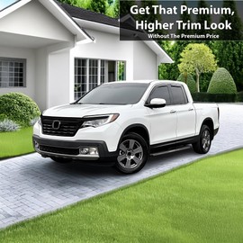 BOGAR TECH DESIGNS Middle Front Chrome Delete Overlay Fits Honda Ridgeline 2017-2020, Gloss Black