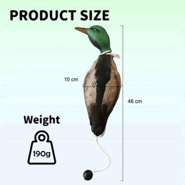 MR.HOKWY Dog Training Duck Dummy- EVA Material Trainer with Throwing Toggle, Dog Retrieval Training Toys Bird Dummy Mallard Mimics Duck Bumper Toy for Puppies or Adult Hunting Dogs