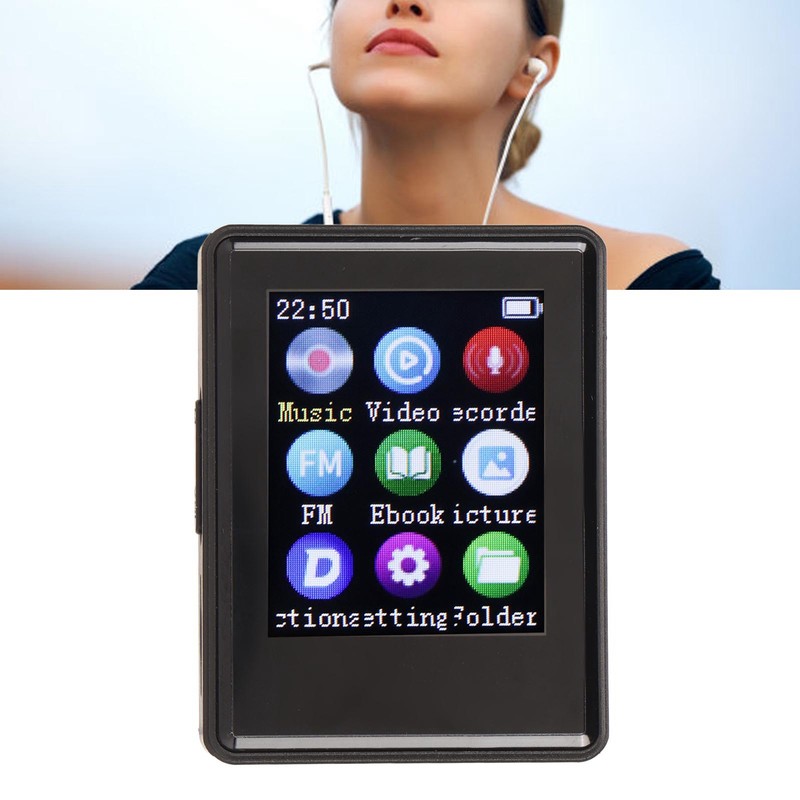 MP3 Player Bluetooth 5.0 1.77 Inch Screen HiFi Recording Electric