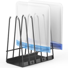 Reusable Bags Drying Rack, Foldable Plastic Bags Dryer for Ziplock Lerine Silicone Gallon, Snack, Sandwich Storage Bags, Black