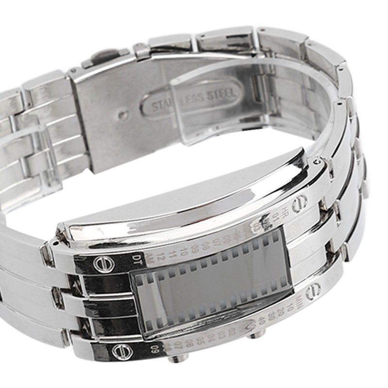 Men's Watch Fashion Exquisite Waterproof Alloy Men's LED Watch with