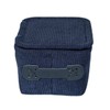 WENKO Anela Bathroom Basket with Lid Dark Blue