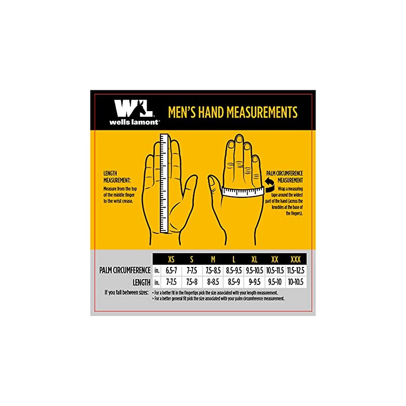 Wells Lamont FX3 Water-Resistant Synthetic Leather Palm Winter Gloves, X-Large