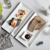 Rectangular Ceramic Plates Set, 12 Inch Large Ceramic Serving Dishes,
