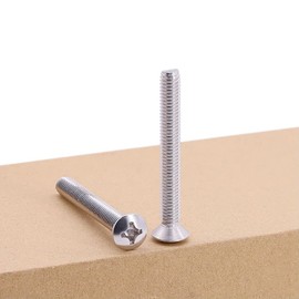 M5-0.8 x 45mm (30 pcs) Oval Head Phillps Drive Machine Screws, Cross Recessed Machine Screws with Slightly Raised Countersunk Head, 304 Stainless Steel 18/8, GB820