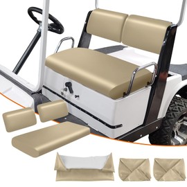 ZWPARTS Golf Cart Front Seat Covers Staple On Replacement for Club Car DS 2000.5-UP Golf Cart Seat Black Micro Fiber Leather Seat Cover