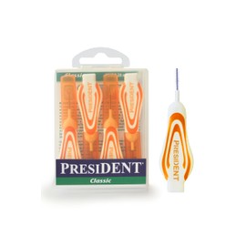 President 4 SCOVOLINI INTERDENTALI formato XS Ø 0,28mm. Rimuovono la placca in qualunque spazio interdentale. Ideali per portatori di apparecchi e protesi