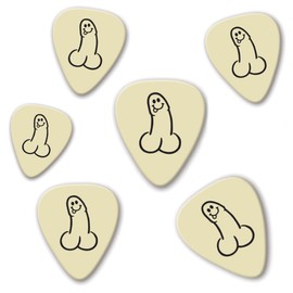 Glow In The Dark Novelty Guitar Picks- Celluloid Electric & Acoustic Guitar Pick Plectrums - Pack of 6