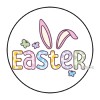 PartyMommy 30 EASTER STICKERS ENVELOPE SEALS LABELS 1.5" ROUND BUNNY EARS BUTTERFLIES
