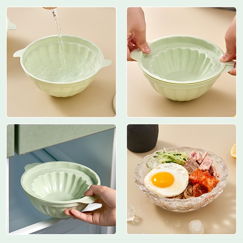 Ice Bowl Containers Mold Light Green Dark Green White Yellow