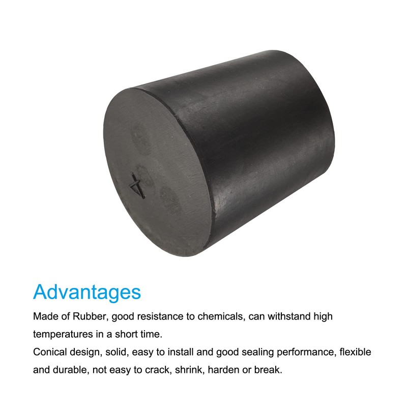 sourcing map Pack of 5 Tapered Rubber Caps 20 mm