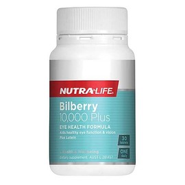 NutraLife Bilberry 10,000 plus Lutein Complex 30 Tablets