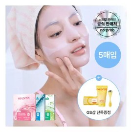 Noprap [5매] 노프랍 하이드로겔 마스크 3종 중 택1 [5pcs] No Prop Hydrogel Mask Choose 1 from 3 Types [01 Pink Collagen Mask (5 sheets)]