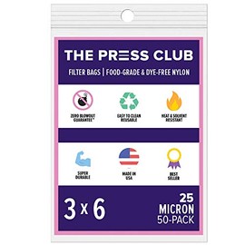 Bolsas de filtro de té de nailon premium de 25 micras, 3 x 6 pulgadas, paquete de 50