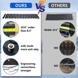 2024 Upgrade Emergency Devices 2 pcs Tire Traction Mats 39.3" (L) x 10.8" (W) , Portable for Snow, Ice, Mud, and Sand Used to Car, Truck, Van or Fleet Vehicle off road winter accessories (2PCS* 39in)