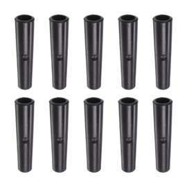 sourcing map 10pcs Umbrella Tail Head Beads 4mm Hole Dia 27mm Length Gum PP Plastic Umbrella Components for Straight Umbrella Cover Parts, Black