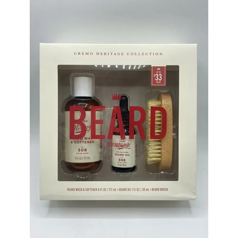 Cremo Kit Cuidado Barba Set De Regalo Aceite Revitalizante