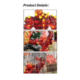 Magma Troll Action Figure, Simulation Mythological Animal Model, Hand-Painted Divine Beast Models, Children's Collectible Toy, Rotating Arms, Removable Weapons, Gifts for Children from 3 Years