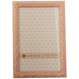 Lawrence Frames Rose Shimmer Metal Picture Frame, 4 by 6-Inch, Gold