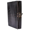OVERDOSE Colosseum Black Leather Journal - Handmade Notebook for Students,