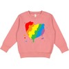 inktastic Pride Heart Finger Paint Splatter Design Toddler Sweatshirt 4T